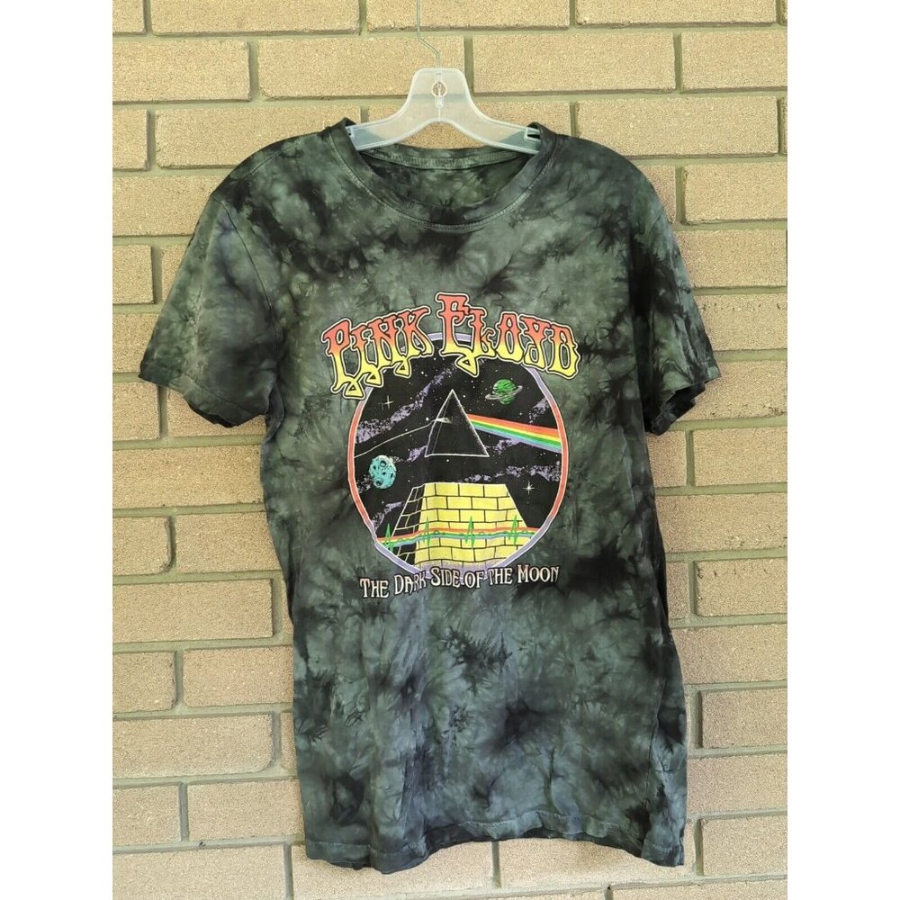 Grey Tye Dyed Pink Floyd Dark Side of the Moon T-Shirt Size: Small
